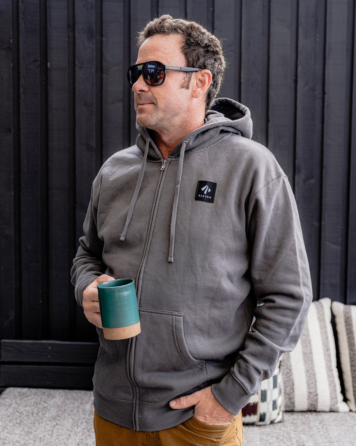Eleven Logo Unisex Zip-Up Hoodie